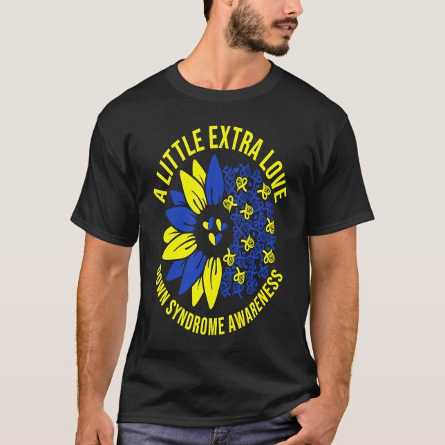 T-shirt Down Syndrome Awareness Extra Love (Devant)