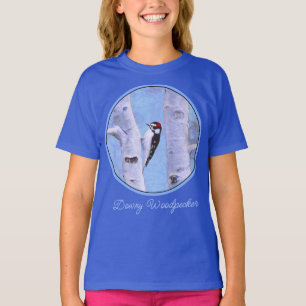 T-shirt Downy Woodpecker Painting