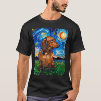 T-shirt Doxie Doxie Dachshund Doxie Starry Night Doing Bro