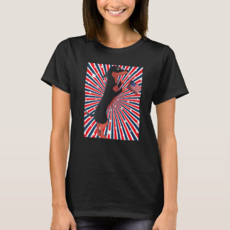 T-shirt Doxie Independence Day Cute Dachshund Wiener Dog