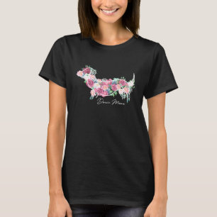 T-shirt Doxie Mama Floral Dachshund