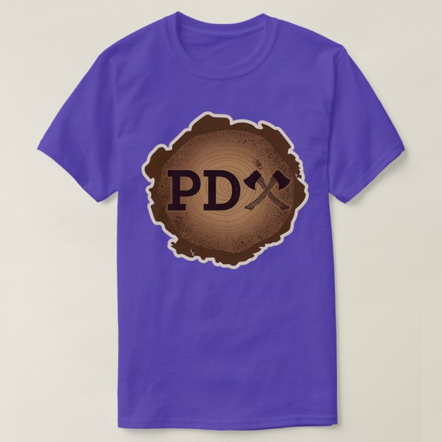 T-shirt DPP Ax sur le grain de bois (Design devant)