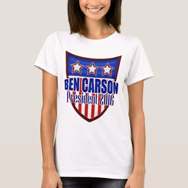 T-shirt Dr. Ben Carson - bouclier moderne (Devant)
