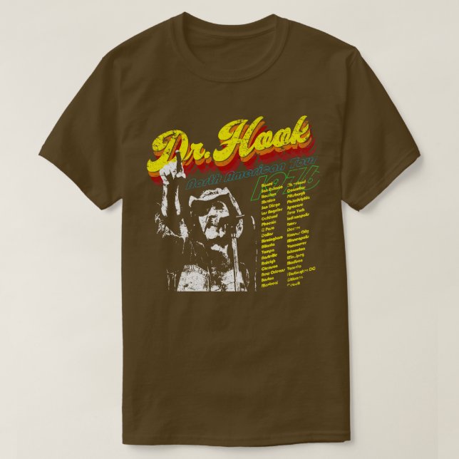 T-shirt Dr Hook, tournée nord-américaine (Design devant)