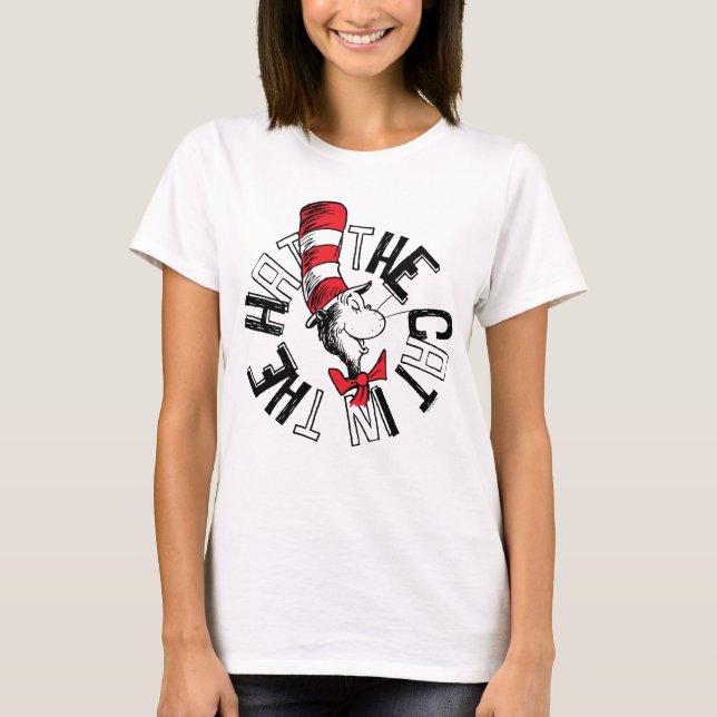 T-shirt Dr Seuss | Chat dans l'art rond Casquette (Devant)