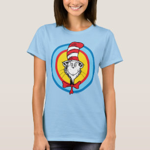 T-shirt Dr. Seuss   Graphisme de tête de Chat dans le Chap