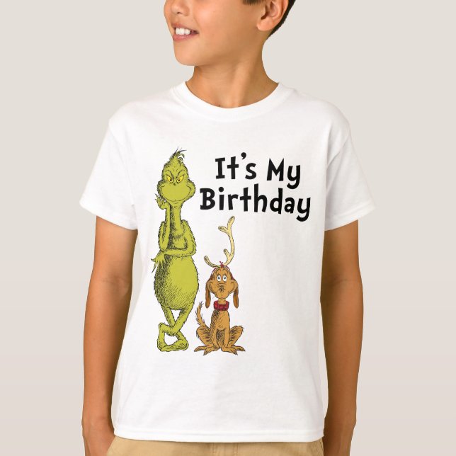 T-shirt Dr Seuss | Grinch Winter Birday (Devant)
