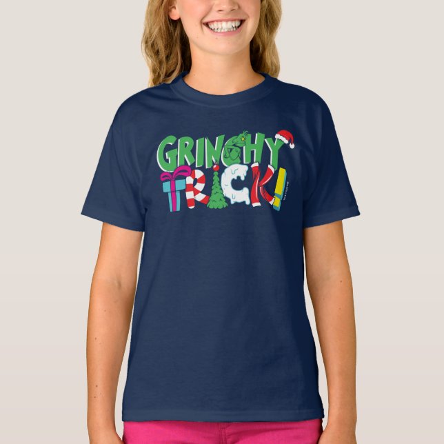 T-shirt Dr Seuss | Grinchy Trick (Devant)