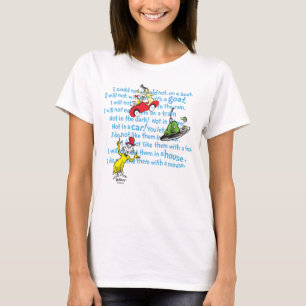 T-shirt Dr Seuss   Oeufs verts et Motif de livres de conte