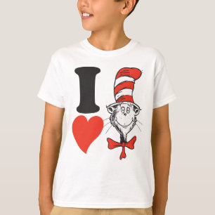 T-shirt Dr. Seuss Saint-Valentin   J'adore le Chat dans le