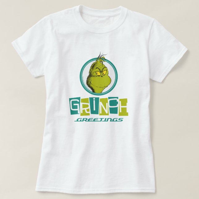 T-shirt Dr Seuss | Salutations Grinch (Design devant)