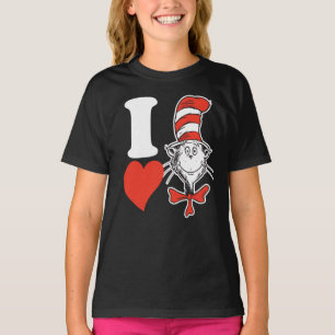 T-shirt Dr. Seuss Valentine   Je Coeur le chat dans le Cas