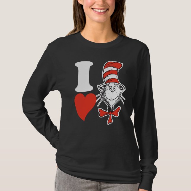 T-shirt Dr Seuss Valentine| J'entends le chat dans le Casq (Devant)