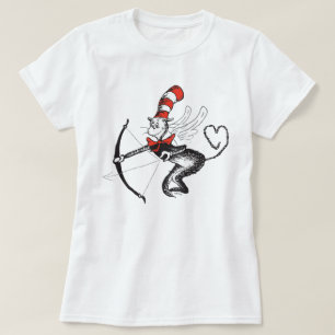 T-shirt Dr. Seuss Valentine Le Chat dans le Cupid Casque