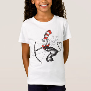 T-Shirt Dr. Seuss Valentine Le Chat dans le Cupid Casque