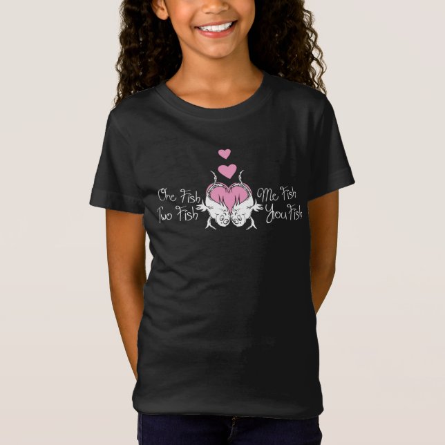 T-Shirt Dr. Seuss Valentine | Un poisson deux poissons (Devant)