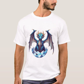 T-Shirt-Drache schlüpft aus kristallinem Ei T-Shirt