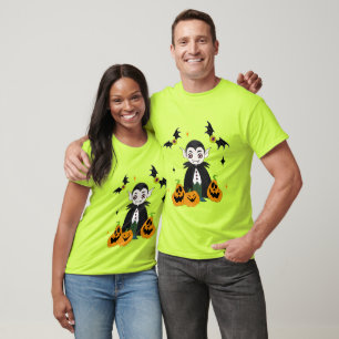 T-shirt Dracula avec citrouilles