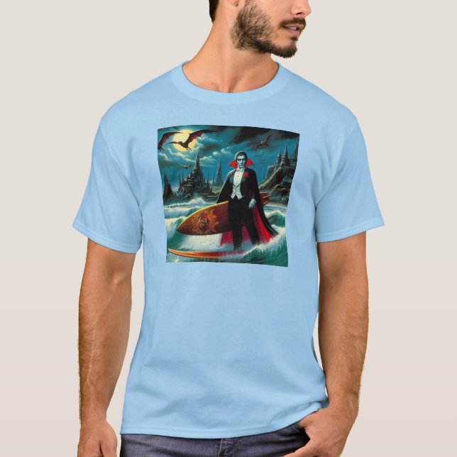 T-shirt dracula de surf halloween (Devant)