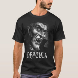 T-shirt Dracula Portrait noir et blanc