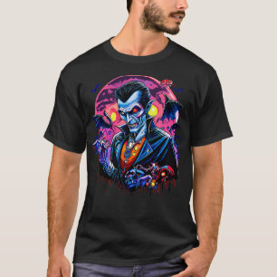 T-shirt Dracula psychédélique
