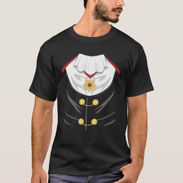 T-shirt Dracula Tuxedo Lazy Halloween Costumes for Vampire (Devant)