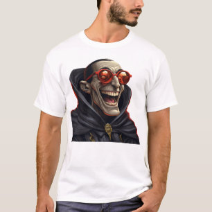 T-shirt Dracula Vampire drôle avec lunettes