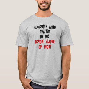 T-shirt Drafteur assisté par ordinateur CAD Zombie plaisan