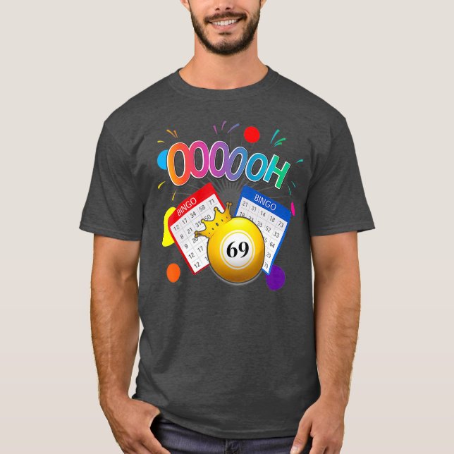 T-shirt Drag Queen Bingo Funny Oooh 69 Fan de Bingo LGBT (Devant)