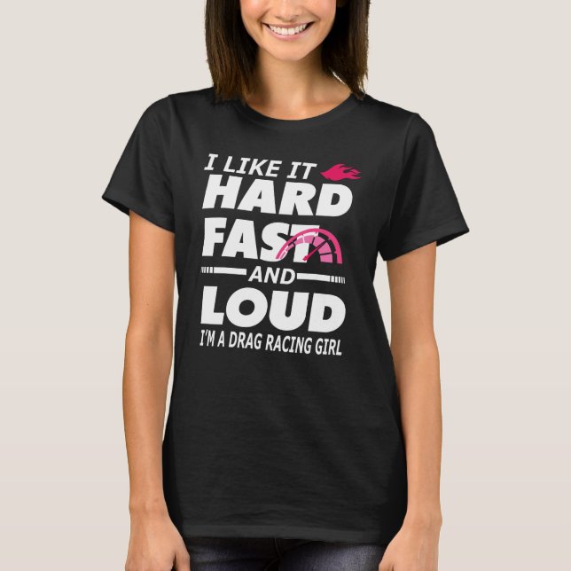T-shirt Drag Racing Girl (Devant)
