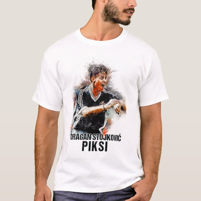 T-shirt Dragan Stojkovic PIKSI Un hommage à la LÉGENDE (Devant)