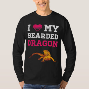 T-shirt Dragon à coeur J'aime Mon Dragon à coeur Hommes Fe
