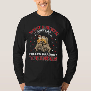 T-shirt Dragon à collerette Lézard à cou frillé Reptile