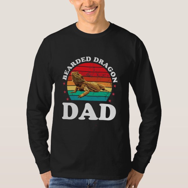 T-shirt Dragon à oreilles Papa Mens Beardie Funny Pet Liza (Devant)