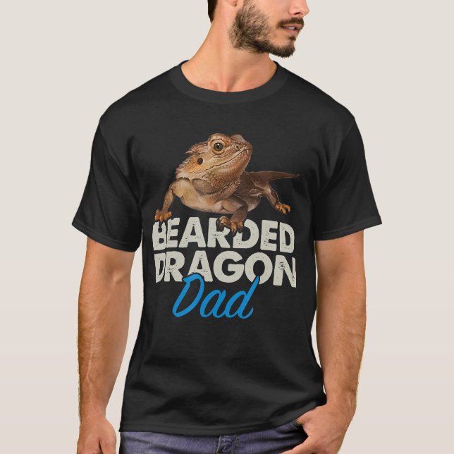 T-shirt Dragon à oreilles Papa Pet Reptile Lizard Propriét (Devant)