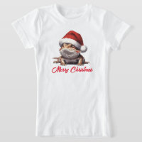Dragon à seins mignons et chapeau de Santa