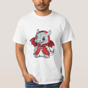 T-shirt Dragon albinos en rouge