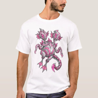 T-shirt Dragon Alien Rose Fantastique Monstre à Deux Têtes
