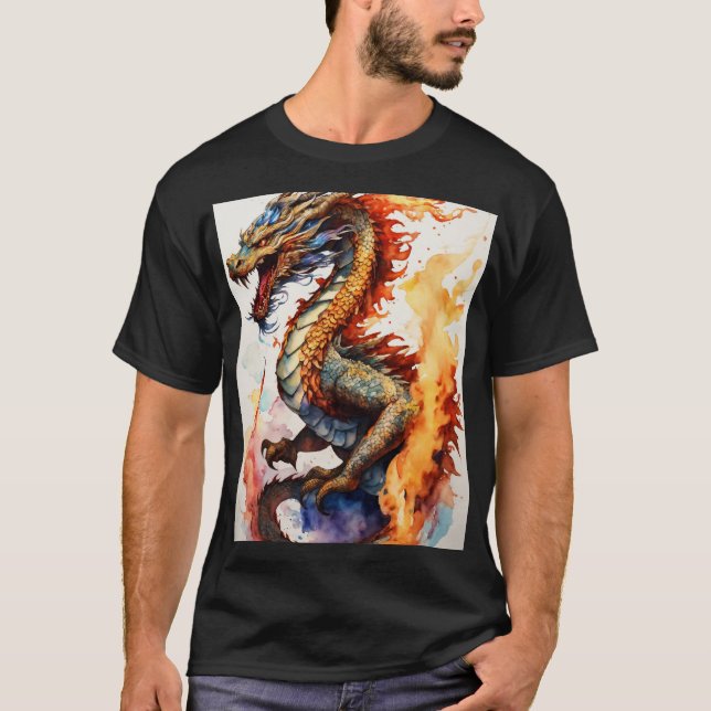 T-shirt Dragon Aquarelle Dreamy (Devant)