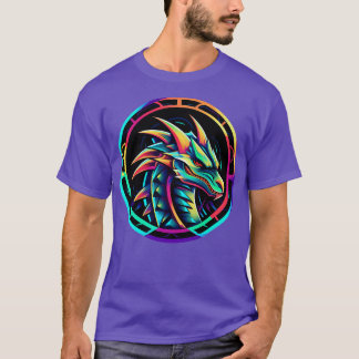 T-shirt Dragon Art Colorful Imaginaire Magique Dragons Gra
