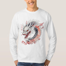 Dragon aux écailles rouges et blanches