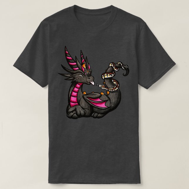 T-shirt Dragon avec Python (Design devant)