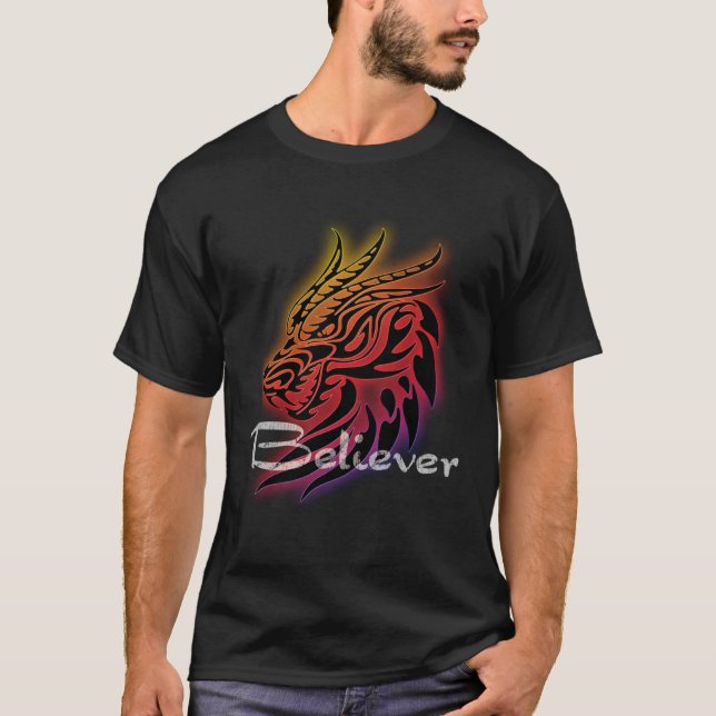 T-shirt Dragon Believer  Imagine this  for Dragon Fans (Devant)