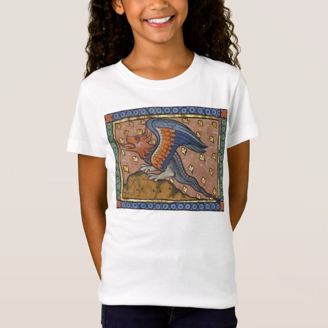 T-Shirt Dragon Bestiaire Médiéval c. 1270 (Devant)