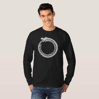 T-shirt Dragon blanc de chemise d'Ouroboros mangeant le