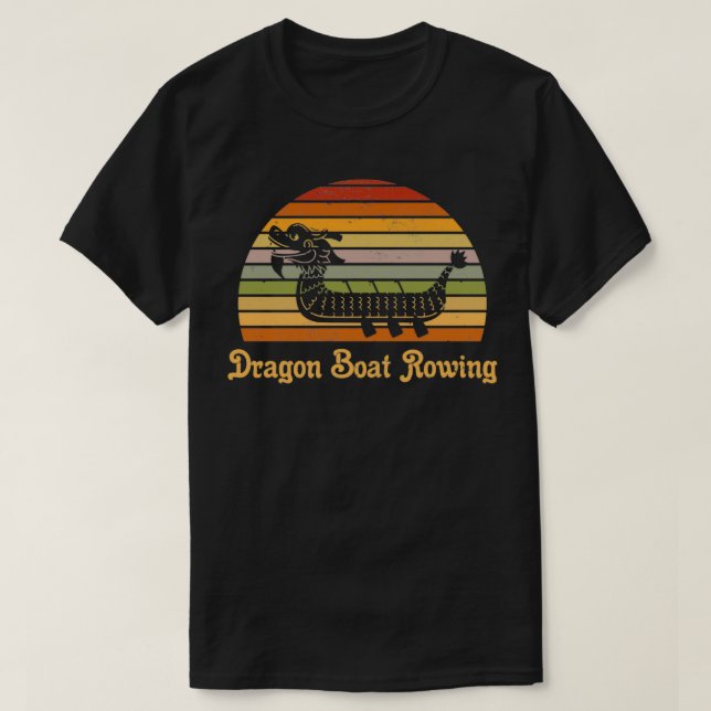 T-shirt Dragon Boat Rowing Vintage (Design devant)