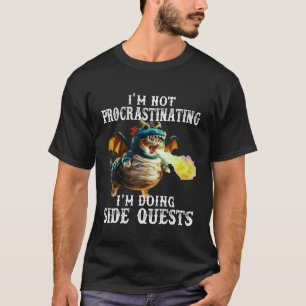 T-shirt Dragon Chaton Drôle Quest Latérale Jeu de Société