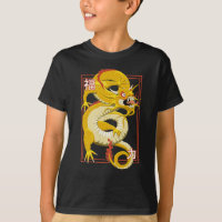 T-shirt dragon chinois jaune