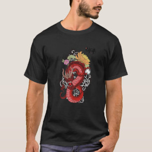 T-shirt Dragon chinois rouge pour kung fu tai chi dragon 1