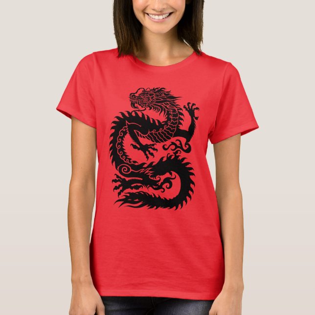 T-shirt Dragon chinois traditionnel (Devant)